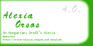 alexia orsos business card